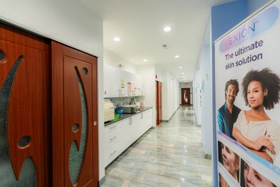 back hallway leading to the exam rooms at Dental Beauty in Feasterville, PA
