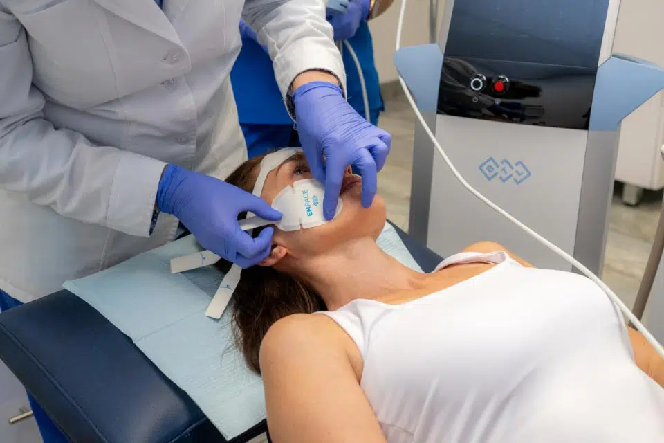 patient receiving cosmetic dental treatment at Dental Beauty in Feasterville, PA